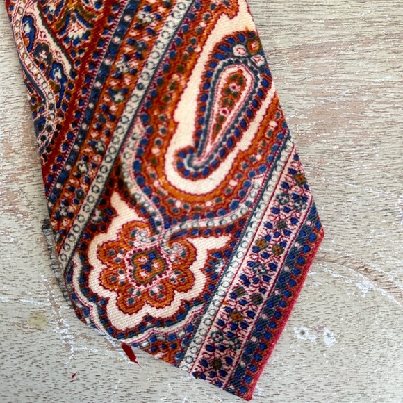 Vintage 1970's Polo Ralph Lauren Wool Paisley Tie - Picture 5 of 11